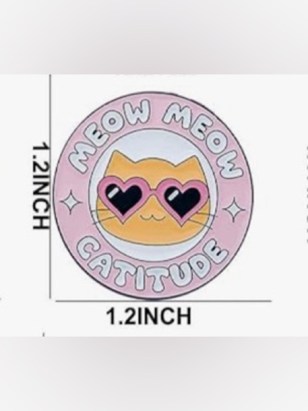 Catitude Cute Cat Enamel Pin NEW - Picture 2 of 3